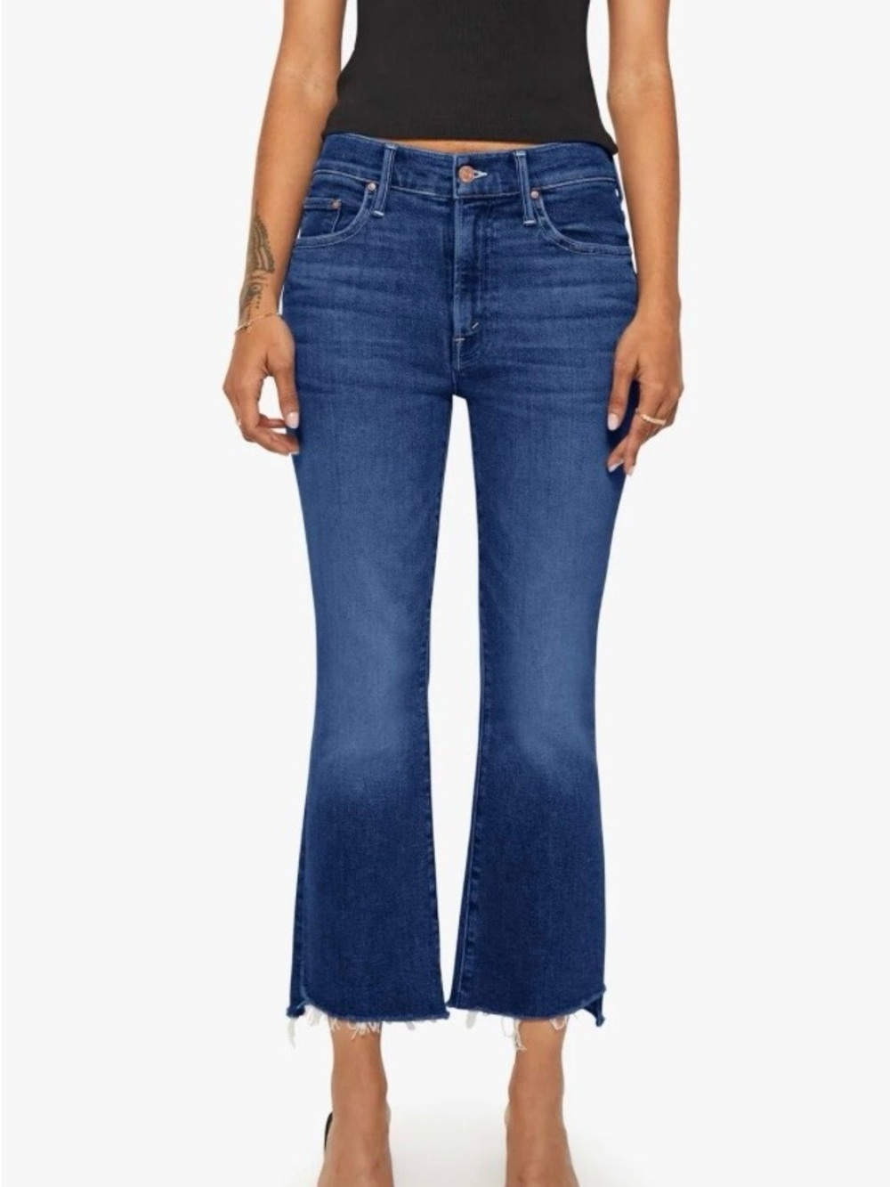 MOTHER Women's The Insider Crop Step Fray jeans. Size 24